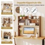 Stalinis 3 pakopų organizatorius su 6 lentynomis (Natūrali)