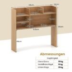 Stalinis 3 pakopų organizatorius su 6 lentynomis (Natūrali)