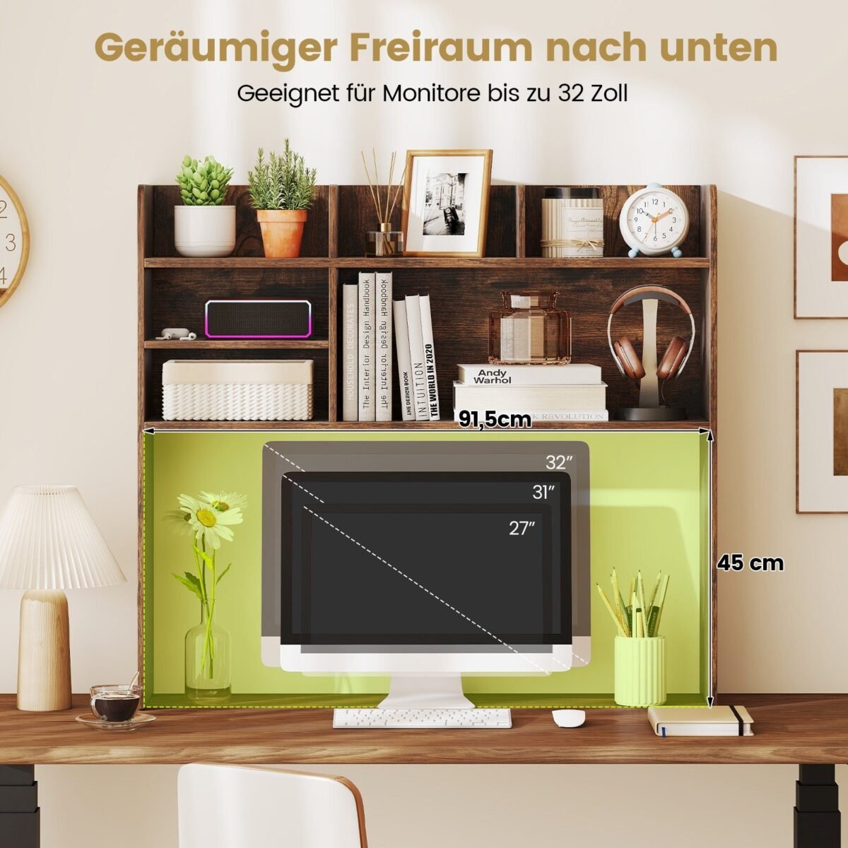 Stalinė 6 skyrių lentyna (Ruda)