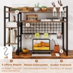 Stalinis organizatorius su 4 lentynomis ir 6 kabliukais (Ruda)