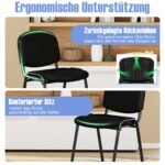 Kėdės lankytojams 5 vnt. juodos sudedamos (Juoda)