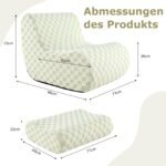 Sėdmaišis su pufiku minkštas ir patogus (Žalia)