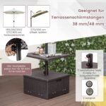 Skėčių stovas su staleliu ir ratukais (Ruda)