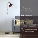 Reguliuojamo aukščio stovimas šviestuvas su gaubtu (Bronzos)