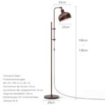 Reguliuojamo aukščio stovimas šviestuvas su gaubtu (Bronzos)