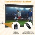 Motorizuotas projektoriaus ekranas su nuotoliniu valdymu 100 colių