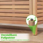 Medinis lauko sandėliukas su stalviršiu (Natūrali)