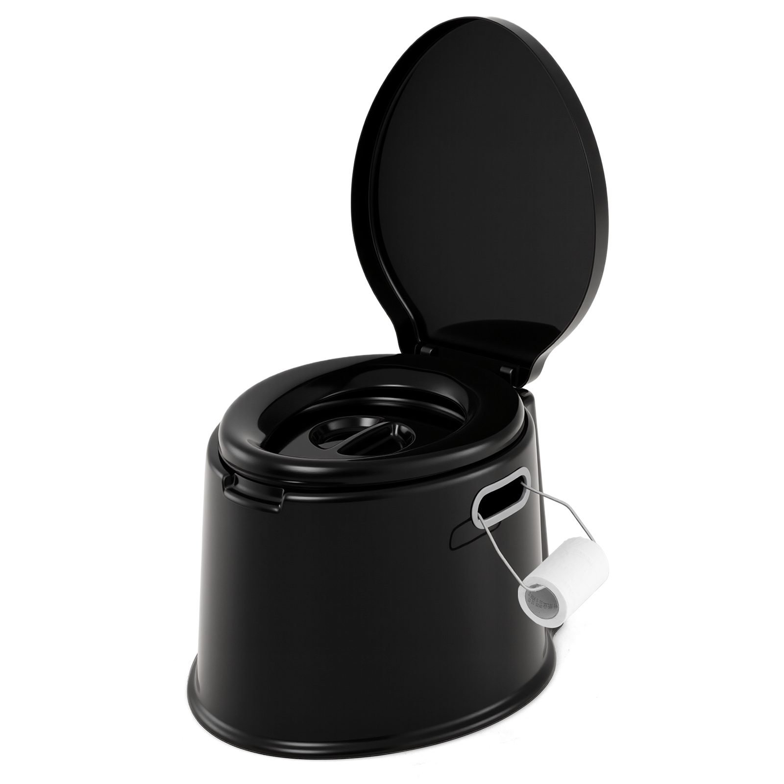 tragbarecampingtoilettemitabnehmbaremeimereinsatzreisetoilettebis200kgbelastbarschwarz_1753324382440_image_2 Nešiojama kelioninė tualetinė su kempingo funkcija iki 200 kg apkrova (Juoda)