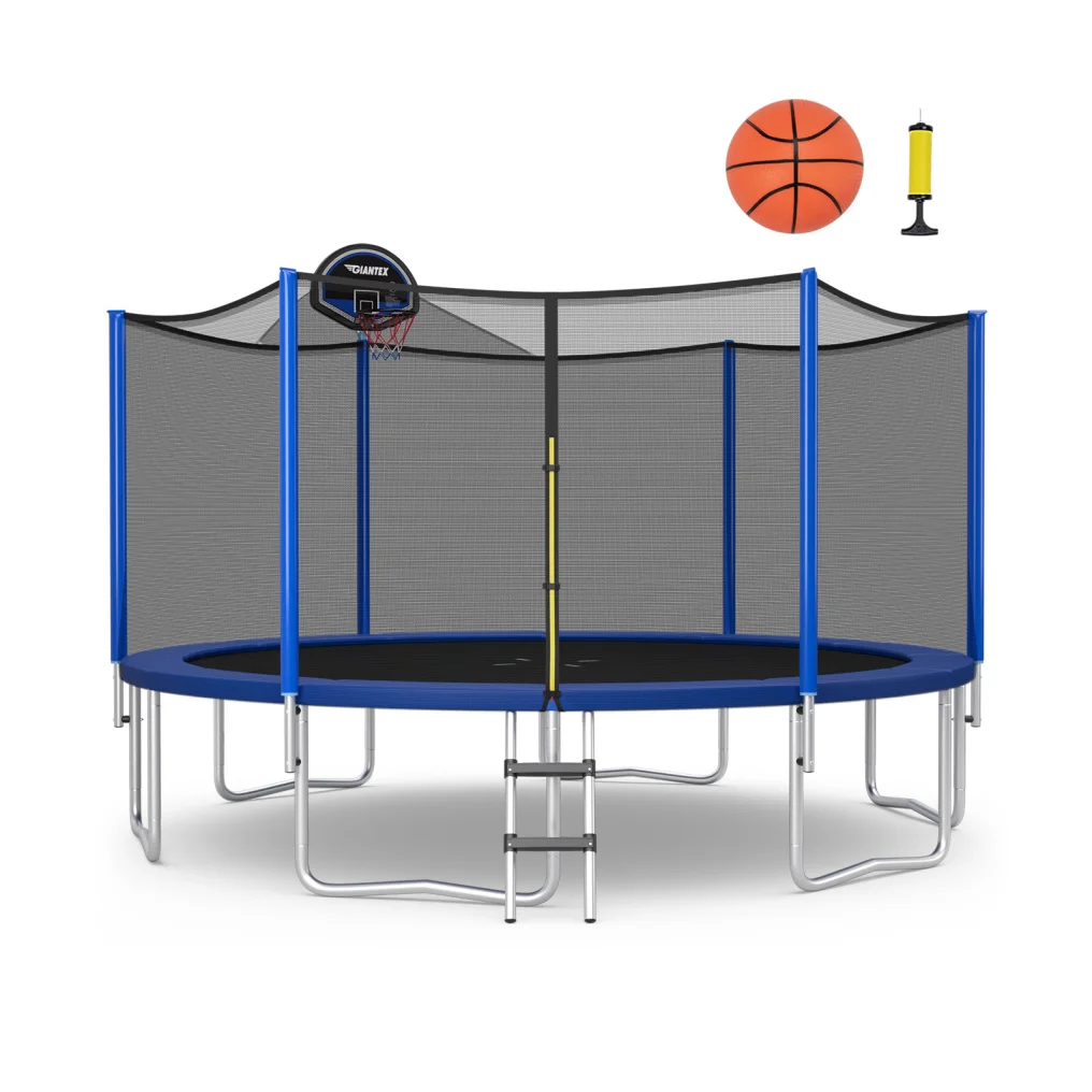 trampolin-tw10085gn_8_.jpg_big1016 Lauko batutas su tinklu ir krepšinio lenta 366 cm (Mėlyna)