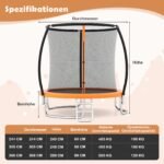 Lauko batutas su kopėčiomis 305 cm (Oranžinė)