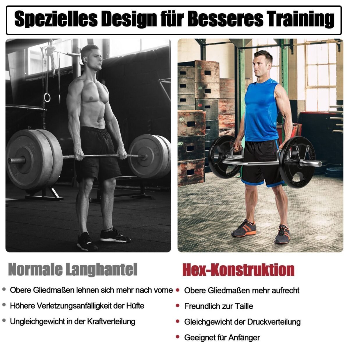 Šešiakampė hantelio štanga su sulankstomomis rankenomis ir dviem spyruokliniais užspaudėjais (Sidabrinė)