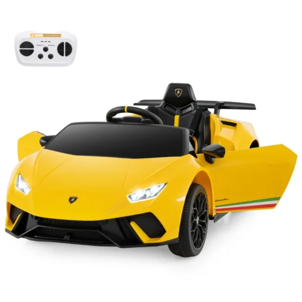 Elektrinis automobilis vaikams su nuotolinio valdymo pulteliu (Geltona)