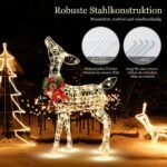 Apšviestas Kalėdinis elnias 88 cm su 50 LED lempučių (Geltona)