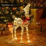Apšviestas Kalėdinis elnias 88 cm su 50 LED lempučių (Geltona)