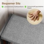 Batų suoliukas su paminkštinta sėdyne ir trijų aukštų lentynomis