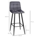 Dvi retro dizaino baro kėdės su kojų atrama