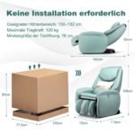 Zero Gravity masažinis krėslas su SL tipo bėgiais ir nugaros šildymu (Žalia)