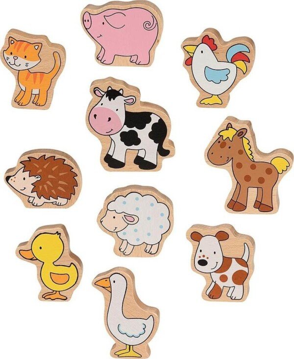 10 vnt. ūkio gyvūnų figūrėlių rinkinys