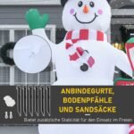 2,4 m aukščio pripučiamas sniego senis su automatiniu pripūtimu ir LED apšvietimu
