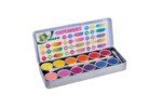 24 spalvų dažų rinkinys su teptukais