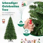 Kalėdinė eglutė su 2132 viršūnėmis PVC (Žalia)