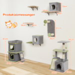 3-in-1 Kačių aktyvumo kompleksas su nameliu ir braižymo stovu (Pilka)