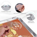 Reguliuojamo aukščio informacinis stovas su pasukamu rėmu (Sidabrinė)