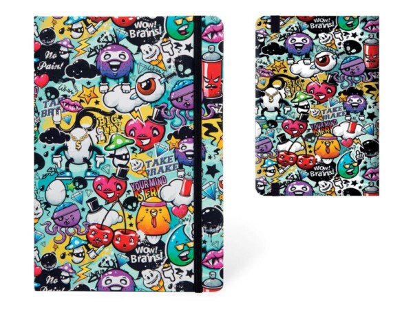 A5 užrašinė kietu viršeliu, taškuotais lapais, 96 psl.