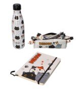 A5 užrašų knygelė su kačiukais, kietais viršeliais ir taškuotais lapais