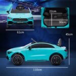 Mercedes-Benz AMG CLA 45 licencijuotas vaikų elektromobilis su nuotoliniu valdymu ir transportavimo ratukais