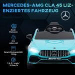 Mercedes-Benz AMG CLA 45 licencijuotas vaikų elektromobilis su nuotoliniu valdymu ir transportavimo ratukais