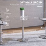 Apvalus valgomojo stalas su stikliniu stalviršiu ir metaliniu rėmu