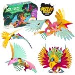 Clixo magnetinės kaladėlės „Tropiniai paukščiai“, 30 dalių