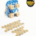 Clixo magnetiniai blokeliai, 9 dalių, smėlio spalvos