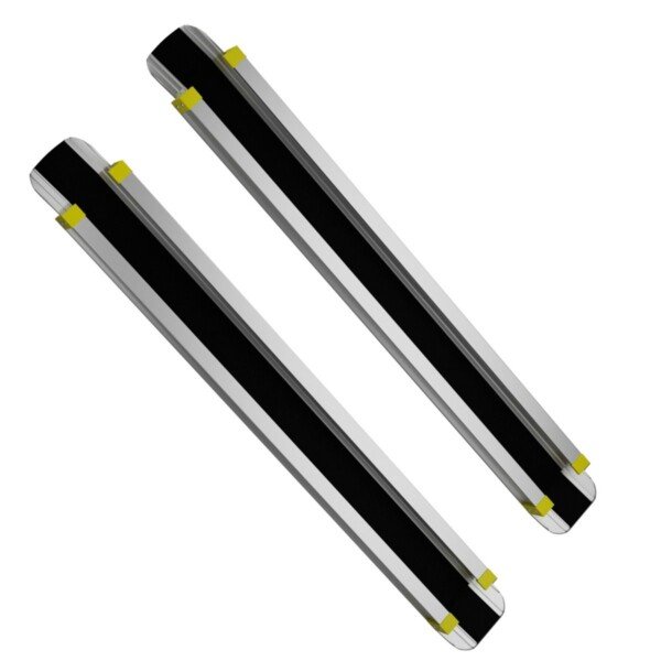 Teleskopinės aliuminio rampų pora iki 270 kg (Juoda)