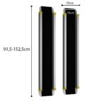 Teleskopinės aliuminio rampų pora iki 270 kg (Juoda)