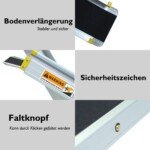 Teleskopinės aliuminio rampų pora iki 270 kg (Juoda)