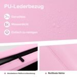 Fiksuojamas gimnastikos čiužinys su EPE putplasčio užpildu ir nešiojimo rankenomis (Šviesiai rožinė)