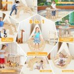 Daugiafunkcis medinis žaidimų tiltelis su daiktadėže (Natūrali)