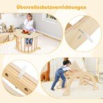 Daugiafunkcis medinis žaidimų tiltelis su daiktadėže (Natūrali)