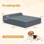 Ortopedinis šunų guolis su galvūgaliu (Pilka)
