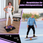 Medinė balanso lenta su voleliu (Violetinė)