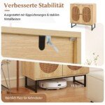 Kompaktiškas dviejų durų indauja su reguliuojama lentyna (Natūrali)