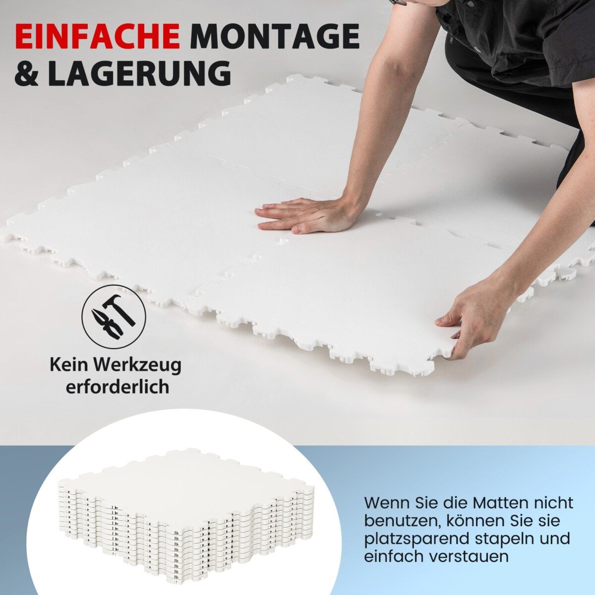 Sintetinio ledo čiuožimo plokštelės treniruotėms 10 vnt (Balta)