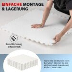 Sintetinio ledo čiuožimo plokštelės treniruotėms 10 vnt (Balta)