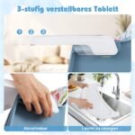 16-in-1 transformuojama vaikiška kėdutė su nuimamu padėklu ir penkių taškų saugos diržu (Mėlyna)