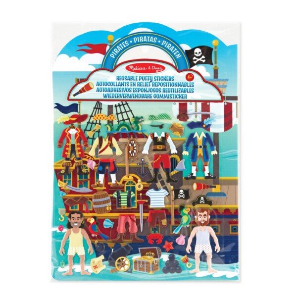 Daugkartinis išgaubtų lipdukų rinkinys „Piratai“