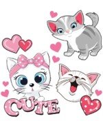 Dekoratyviniai termo lipdukai „Mieli Kačiukai“