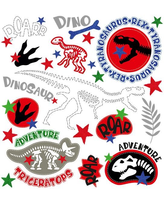 Dekoratyvinis termo lipdukų lapas „Priešistorė“