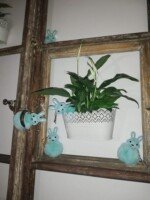 Dekoratyvinis zuikio pakabukas su pomponu